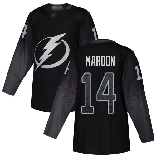 Adidas Tampa Bay Lightning Men 14 Pat Maroon Black Alternate Authentic Stitched NHL Jersey